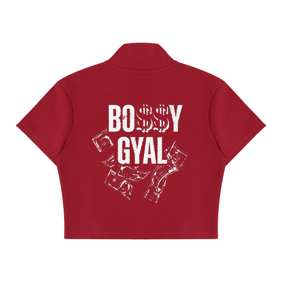 Bossy Gyal Full Zip Top Red