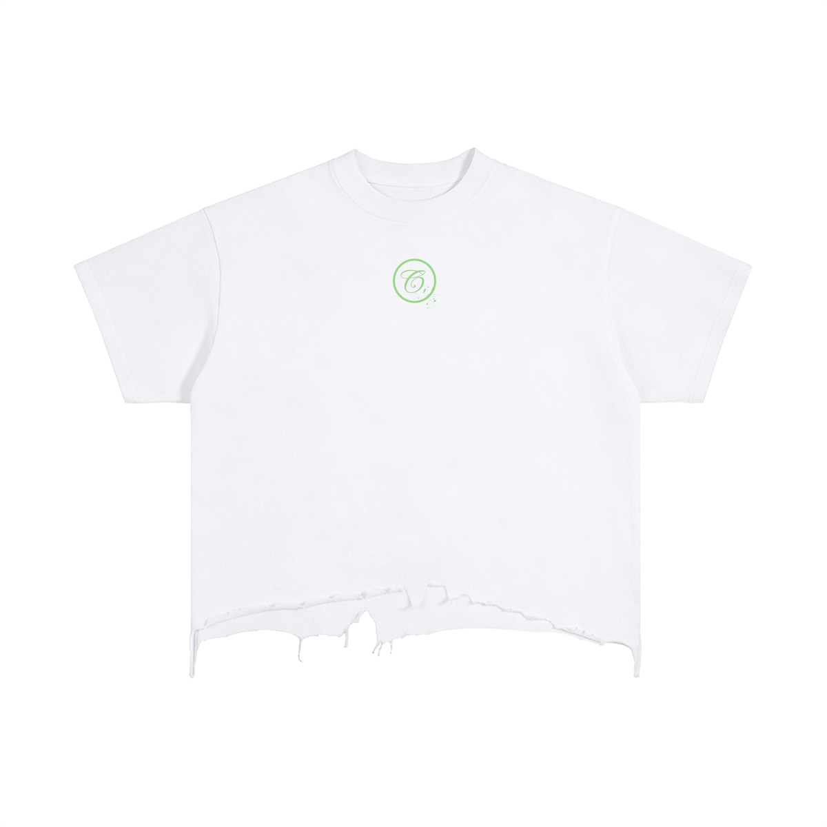 Vintage Wash Boxy Distressed Hem T-Shirt