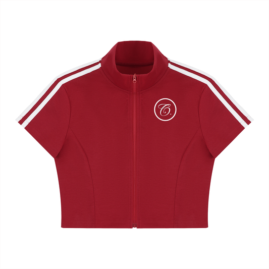 Bossy Gyal Full Zip Top Red